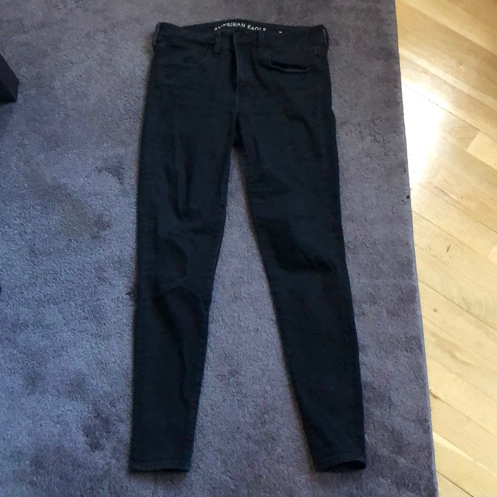 American Eagle Black Skinny Jegging Black Jeans